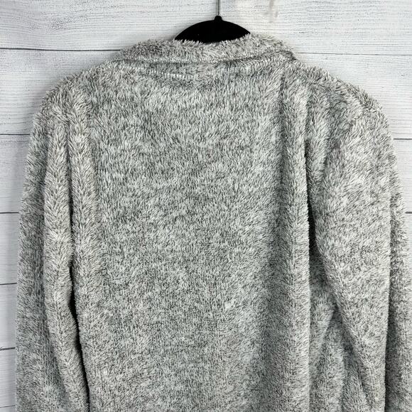 Hugs from Soft Surroundings size Medium Hug Me Cardigan Sherpa Gray - Picture 6 of 10